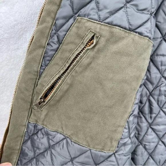 Legendary Whitetails mens cotton canvas hunting vest US XLT olive green lined - Picture 10 of 14